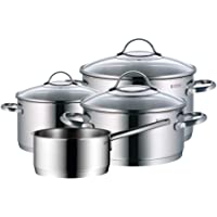 WMF Provence Plus - Batería de Cocina- Acero Inoxidable Cromargan- Tapas de Cristal- Apta para Todo Tipo de Cocinas- 4…